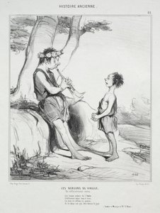 História Antiga, placa 48: Os Pastores de Virgílio de Honoré Daumier