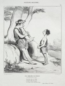 História Antiga, placa 48: Os Pastores de Virgílio, 31 de dezembro de 1842. de Honoré Daumier