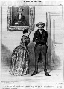 E para dizer que estes são três dos meus réus que eu não poderia ter condenado!... ser reputação perdida!... ... do "Gens de Justice", série de desenhos animados sobre Justiça de Honore Daumier (1808-1879). "Charivari"... de Honoré Daumier