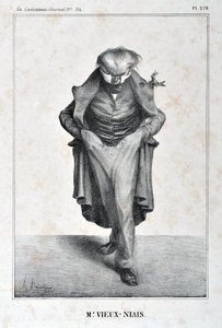 Obra de Honore Daumier (1808-1879). Charivari data de 1833: Serie Celebrites de la Caricature "M. Vieux-Niais" MUSEE DES BEAUX ARTS - PALAIS LONGCHAMP, MARSEILLE de Honoré Daumier