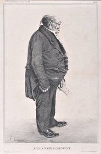 Obra de Honore Daumier (1808-1879). Charivari data de 1833: Serie Celebrites de la Caricature "M. Benjamin Dudessert" MUSEE DES BEAUX ARTS - PALAIS LONGCHAMP, MARSEILLE de Honoré Daumier