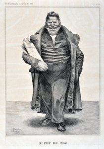Obra de Honore Daumier (1808-1879). Charivari data de 1833: Serie Celebrites de la Caricature "M.Pot de Naz" MUSEE DES BEAUX ARTS - PALAIS LONGCHAMP, MARSEILLE de Honoré Daumier