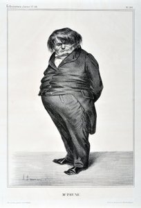 Obra de Honore Daumier (1808-1879). Charivari data de 1833: Serie Celebrites de la Caricature "M. Plum" MUSEE DES BEAUX ARTS - PALAIS LONGCHAMP, MARSEILLE de Honoré Daumier