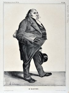 Obra de Honore Daumier (1808-1879). Charivari data de 1833: Serie Celebrites de la Caricature "M. Barthe" MUSEE DES BEAUX ARTS - PALAIS LONGCHAMP, MARSEILLE de Honoré Daumier