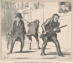 Aspecto da rue Lacépède ... de Honoré Daumier