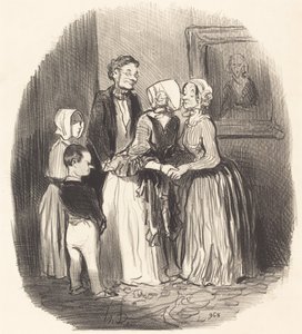 No Ano Novo, visite... tia Rabourdin de Honoré Daumier