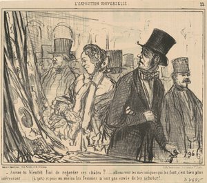 Você vai parar de olhar para esses xales em breve? de Honoré Daumier