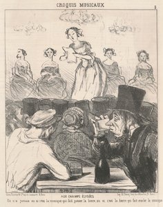 Para os Champs Elysées de Honoré Daumier