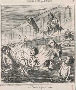Nos banhos de quatro centavos de Honoré Daumier