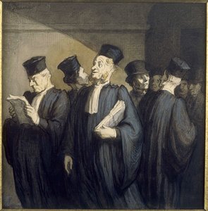 Antes da audiência de Honoré Daumier