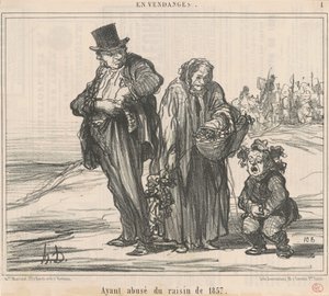 Tendo abusado da uva de 1857 de Honoré Daumier