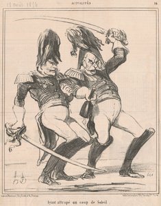 Tendo pegado uma queimadura de sol de Honoré Daumier
