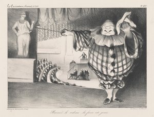 Baissez le rideau, la farce est jou?e (Abaixe a cortina, a farsa acabou) de Honoré Daumier