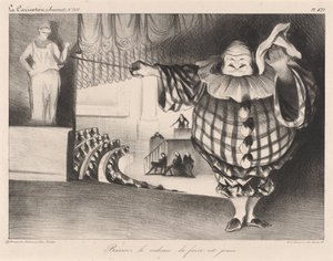 Baissez le rideau, la farce est jouée (Baixe a cortina, a farsa acabou) de Honoré Daumier