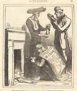 Muito chateado por não encontrar... a coroa... de Honoré Daumier