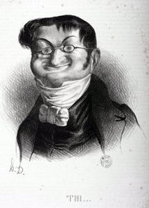 Desenho animado por Adolphe Thiers (1797-1877), estadista francês. Desenho de Honore Daumier (1808-1879). Museu Arbaud. de Honoré Daumier