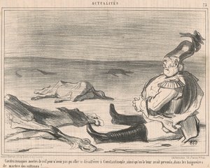 Cavaleiros cossacos que morreram de sede... de Honoré Daumier
