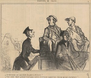 Estes senhores têm... jogo a declarar? ... de Honoré Daumier