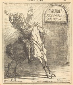Este pobre Luís XIV não acreditando em seus olhos de Honoré Daumier