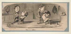 No Alfaiate, No Cabeleireiro, em Charivari, 3, 16 e 19 de fevereiro de 1853 de Honoré Daumier