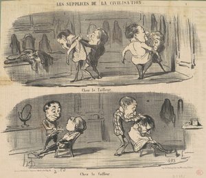 No alfaiate no cabeleireiro de Honoré Daumier