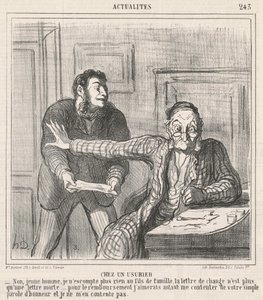 Em um agiota de Honoré Daumier