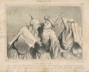 Política de bate-papo chinês de Honoré Daumier