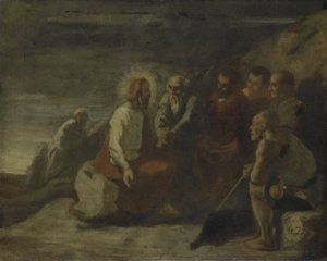 Cristo e seus discípulos de Honoré Daumier