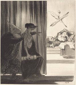 Clitemnestra empurrada por mimi Véron... de Honoré Daumier