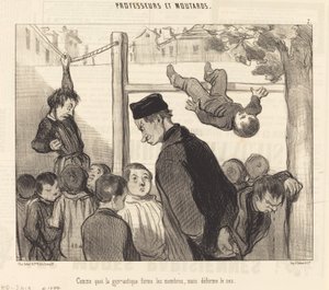 Comme quoi la gymnastique forme les membres... de Honoré Daumier