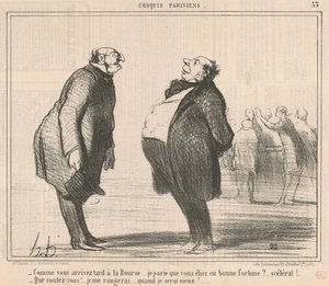 Como você chega tarde na bolsa de valores... de Honoré Daumier