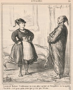 Como Madame Prudhomme... Como vivandière... de Honoré Daumier