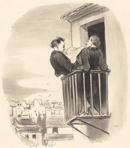 Como entendemos a varanda espanhola em Paris de Honoré Daumier