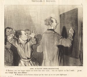 Como alguém se torna um grande matemático de Honoré Daumier