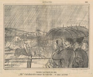 1856 Corridas de Água de Honoré Daumier