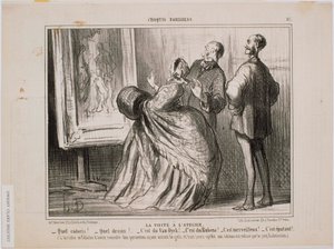 Esboços parisienses- A visita ao workshop- Que esboço! Que desenho! É Van Dyck de Honoré Daumier