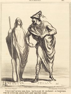 Acredite em mim! pegue meu braço... de Honoré Daumier