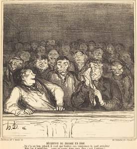 Declínio do drama em 1866 de Honoré Daumier