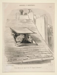 Deste lado, pode ver a torre de St. Jaques la Boucherie! de Honoré Daumier