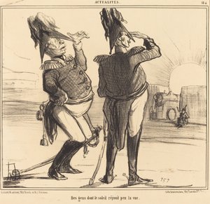 Pessoas cuja visão é pouco alegre pelo sol de Honoré Daumier
