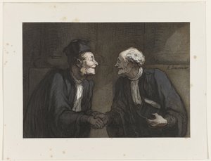 Dois advogados: o aperto de mão Dois advogados: o aperto de mão. de Honoré Daumier
