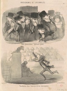 Dois fenômenos, show gratuito... de Honoré Daumier