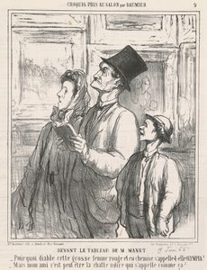 Em frente ao quadro de M. Manet de Honoré Daumier