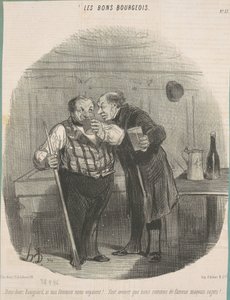 Diga-me, Ravignard, se nossas mulheres nos viram! ... de Honoré Daumier
