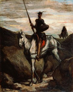 Dom Quixote nas montanhas de Honoré Daumier