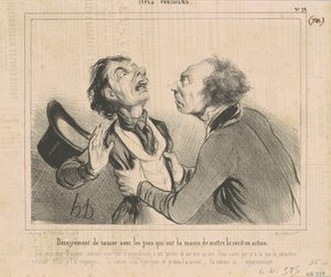 Desconforto para conversar com as pessoas... de Honoré Daumier