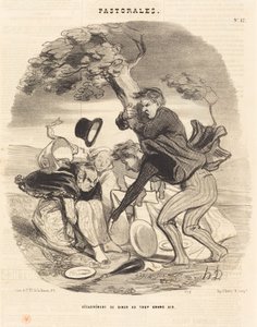 Désagrément de diner au trop grand air de Honoré Daumier
