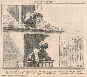 Ei! Bem, vizinho... por que você empurrou... de Honoré Daumier