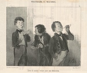 Alunos do sexto ano querendo bancar retóricos de Honoré Daumier