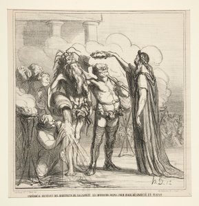 Empedocles a receber de Honoré Daumier